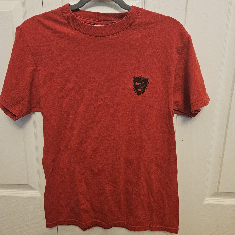 Nike Red Short-Sleeve Tee with Shield Logo